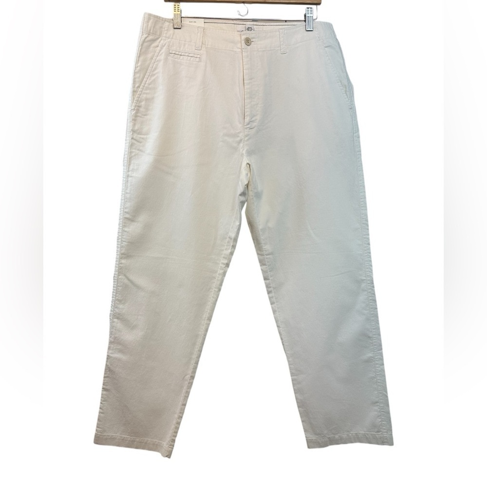 NWT Calvin Klein Cotton Cherub White 36W 30 L Ripped Pants Vacation